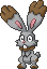 Normal sprite for Bunnelby.