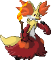 Normal sprite for Delphox.