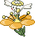 Normal sprite for orange flower Flabebe.