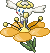 Shiny sprite for orange flower Flabebe.