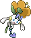 Shiny sprite for orange flower Floette.