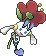 Shiny sprite for red flower Floette.