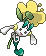 Normal sprite for yellow flower Floette.