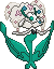 Normal sprite for white flower Florges.