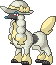 Normal sprite for Furfrou with Debutante trim fur.