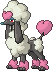 Normal sprite for Furfrou with Heart trim fur.