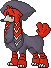 Shiny sprite for Furfrou with Kabuki trim fur.