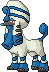 Normal sprite for Furfrou with Pharaoh trim fur.