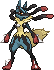 Normal sprite for Mega Lucario.