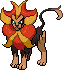 Normal sprite for Pyroar's male form.