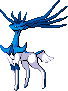 Shiny sprite for Xerneas in its Neutral form.