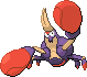 Shiny sprite for Crabrawler.