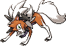 Normal sprite for Lycanroc's Dusk form.