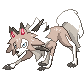 Normal sprite for Lycanroc's Midday form.