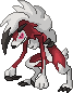 Normal sprite for Lycanroc's Midnight form.