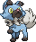 Shiny sprite for Rockruff.