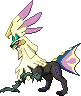 Shiny sprite for Silvally's Ghost type form.