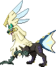 Shiny sprite for Silvally's Ice type form.