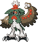 Shiny sprite for Hisuian Decidueye.