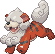 Normal sprite for Hisuian Growlithe.