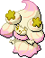 Normal sprite for Alcremie's Ruby Swirl form with a Star sweet.