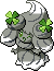 Shiny sprite for Alcremie with a Clover sweet. All shiny forms have the same flavour.