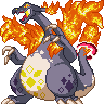 Shiny sprite for Gigantamax Charizard.