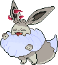 Shiny sprite for Gigantamax Eevee.