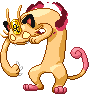 Shiny sprite for Gigantamax Meowth.