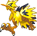 Shiny sprite for Galarian Zapdos.