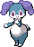 Shiny sprite for Indeedee's female form.