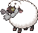 Normal sprite for Wooloo.