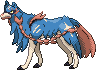 Normal sprite for Zacian's original, scarred form.