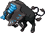 Shiny sprite for Paldean Tauros' Aqua Breed form.