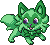 Shiny sprite for Sprigatito.