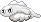 Shiny sprite for Tatsugiri's Droopy form, which is white.