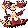 Gen 2 style normal sprite for Delphox.