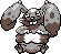 Gen 2 style normal sprite for Diggersby. This version is sitting down, with its hind paws sticking out.