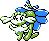 Gen 2 style normal sprite for blue flower Flabebe.