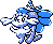 Gen 2 style shiny sprite for blue flower Flabebe.