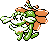 Gen 2 style normal sprite for orange flower Flabebe.