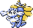 Gen 2 style shiny sprite for yellow flower Flabebe.