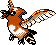 Gen 2 style shiny sprite for Fletchinder.