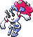 Gen 2 style shiny sprite for red flower Floette.