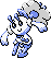 Gen 2 style shiny sprite for white flower Floette.