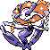 Gen 2 style shiny sprite for orange flower Florges.