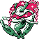 Gen 2 style normal sprite for red flower Florges.