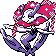 Gen 2 style shiny sprite for red flower Florges.