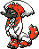 Gen 2 style normal sprite for Furfrou with Kabuki trim fur.