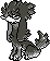 Gen 2 style sprite for Furfrou with untrimmed fur, with shiny colours.